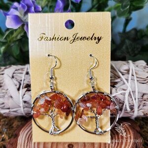 Carnelian Tree of Life Earrings #13